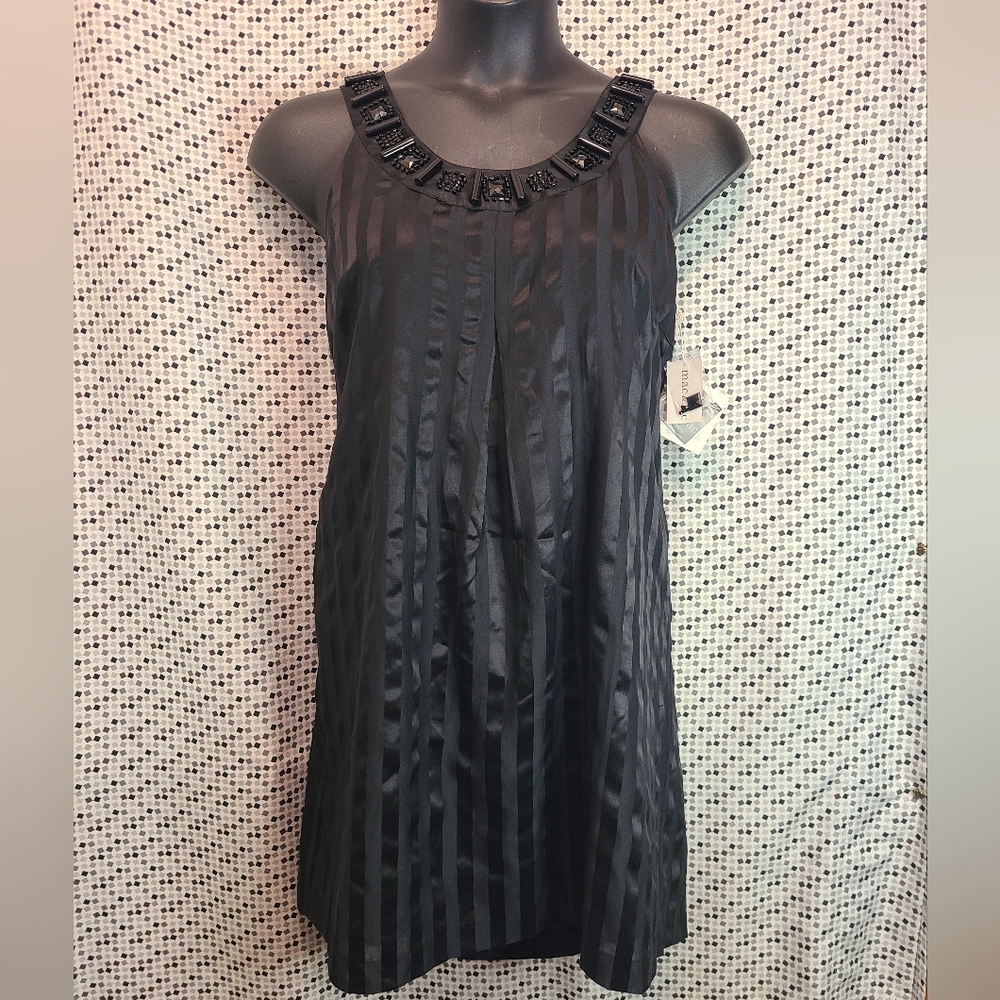 ❄️NWT Mac & Jac Beaded Silk Dress Size 14 🖤